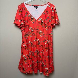 Disney | Unique Vintage Mickey and Minnie Christmas Dress